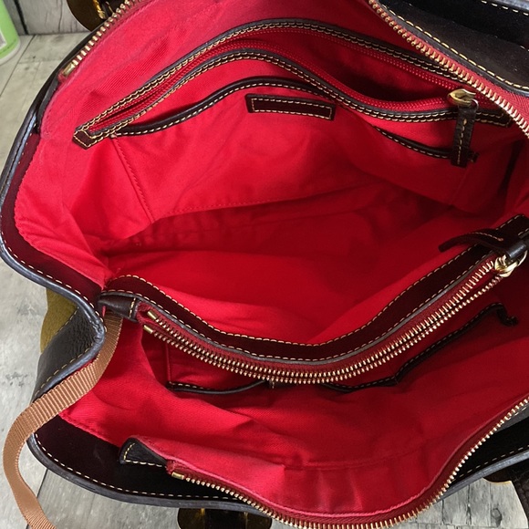 Green Dooney & Bourke Suede Quilted Leather Satchel Purse - Picture 10 of 15